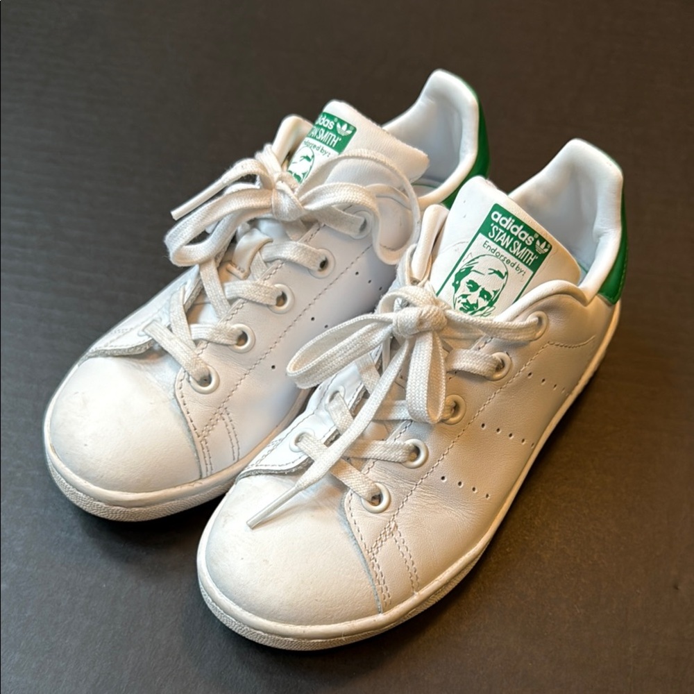 Adidas Stan Smith Kids White and Green Sneakers